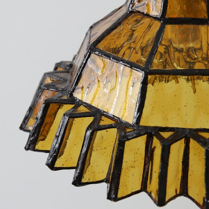 Lámpara colgante vintage Tiffany de vidrieras para sala de estar HL3874