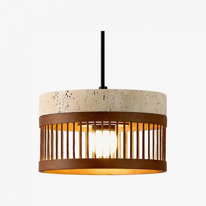 Lámpara colgante vintage de metal travertino para comedor HL3670