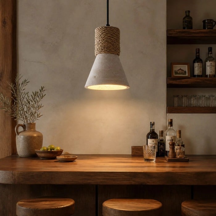 Lámpara colgante Wabi Sabi Stone, lámpara de techo LED cálida para dormitorio, bar de comedor e isla de cocina HL3920