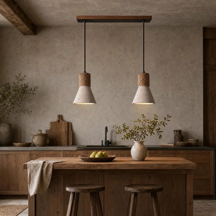 Lámpara colgante Wabi Sabi Stone, lámpara de techo LED cálida para dormitorio, bar de comedor e isla de cocina HL3920