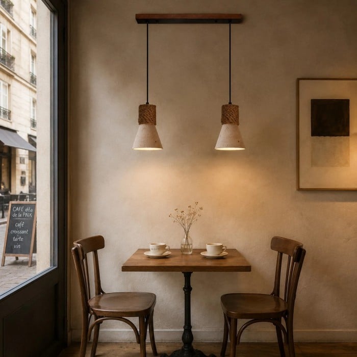 Lámpara colgante Wabi Sabi Stone, lámpara de techo LED cálida para dormitorio, bar de comedor e isla de cocina HL3920