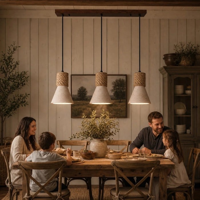 Lámpara colgante Wabi Sabi Stone, lámpara de techo LED cálida para dormitorio, bar de comedor e isla de cocina HL3920