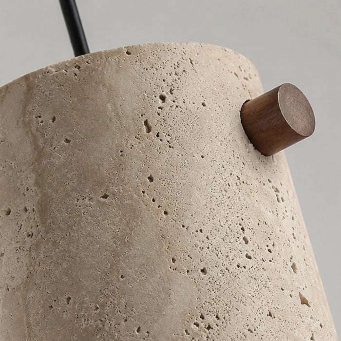 Lámpara colgante cilíndrica de travertino Wabi-Sabi HL3721