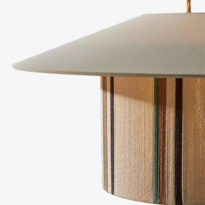 Lámpara colgante de tela tejida Wabi-Sabi HL3732