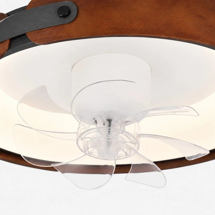 Walnut Full Spectrum Flush Mount Ceiling Light HL3755
