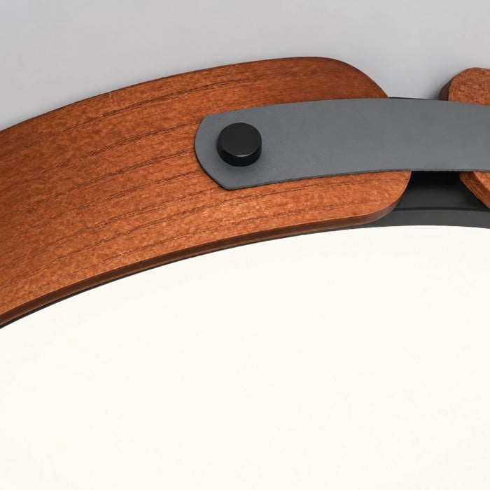 Walnut Full Spectrum Flush Mount Ceiling Light HL3755
