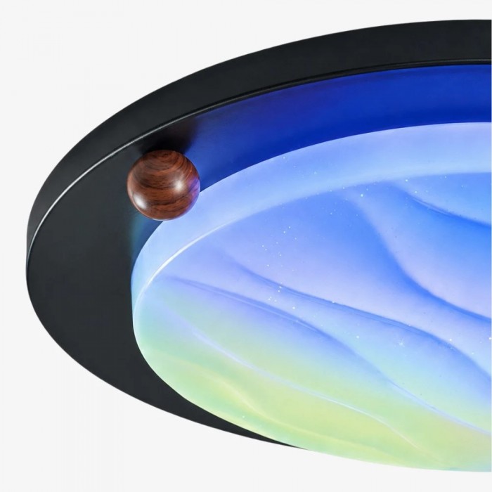 Walnut RGB Dynamic Sky Flush Mount Ceiling Light HL3699