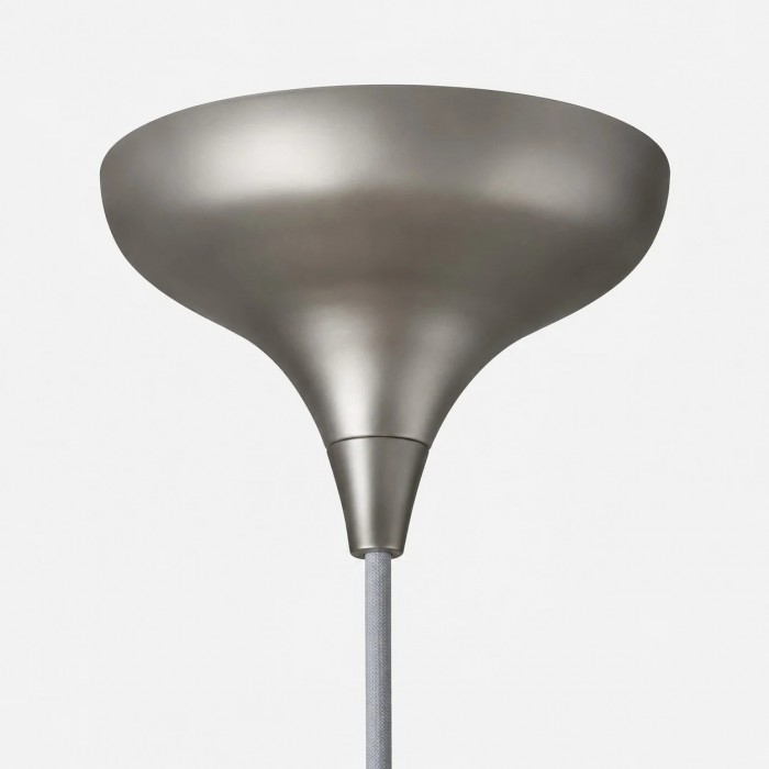 Hanglamp HL3762 van wit glas en chroom.