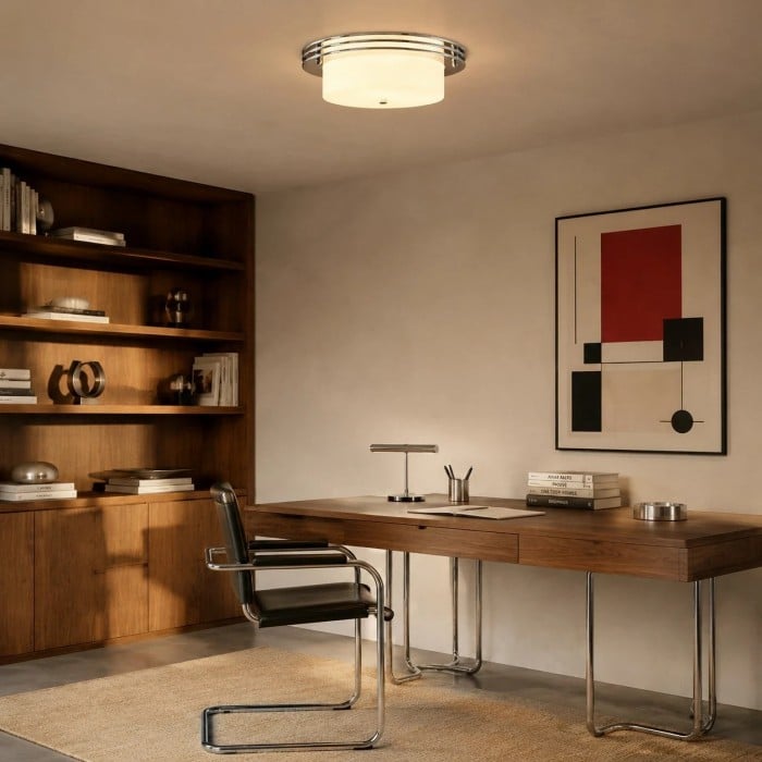 Zenthoris Bauhaus Flush Mount Ceiling Fixture HL3790