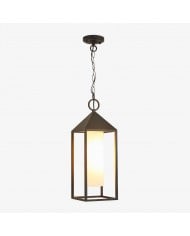 Lampa wisząca w kolorze bursztynowo-brązowej butelki szklanej HL4004