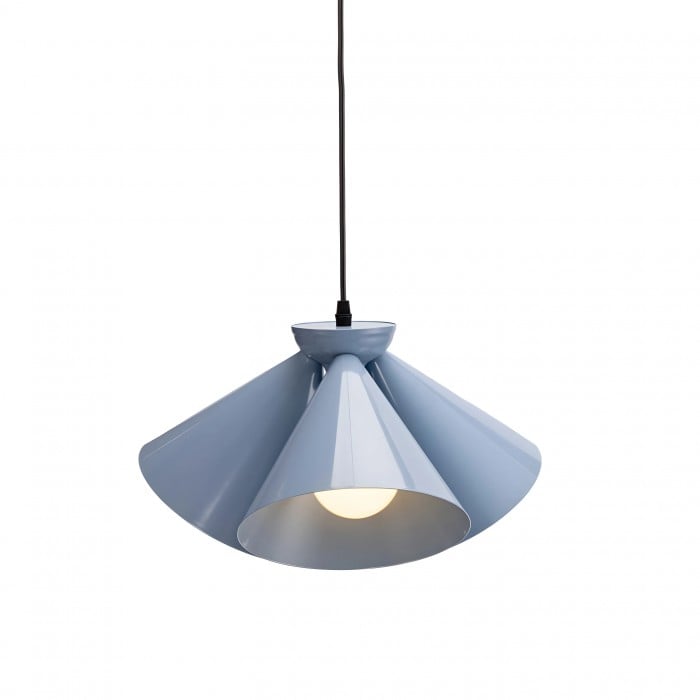 Bauhaus blauwe metalen hanglamp HL3680