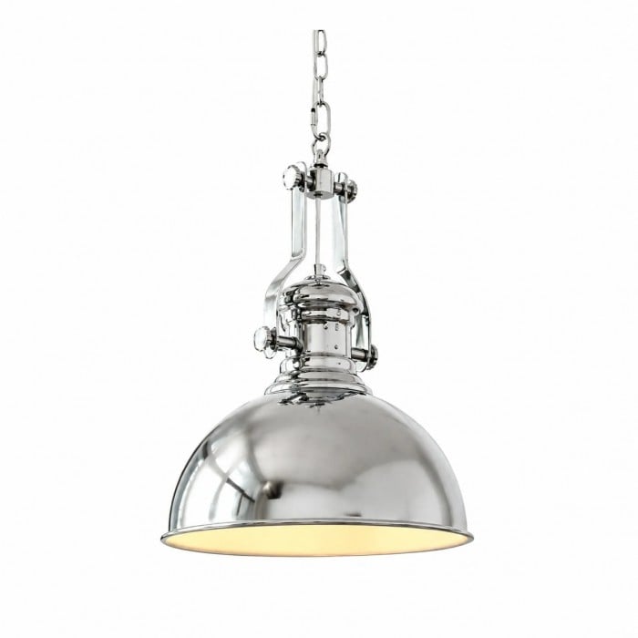 Bauhaus chromen koepel hanglamp met korte en lange uitvoering HL3881