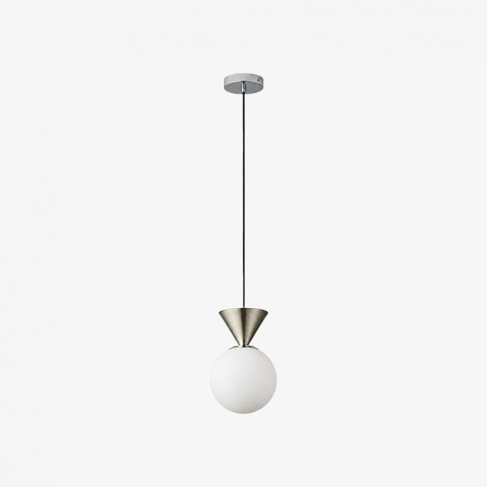 Bauhaus glazen hanglamp met ijzeren accent voor de keuken HL3616