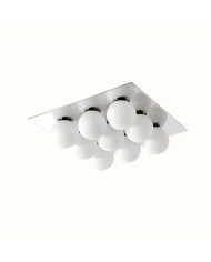 Bauhaus plafondlamp van gegolfd glas HL3716