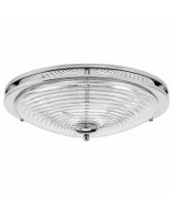 Blauw gebrandschilderd glazen plafondlamp met halfverzonken montage HL3640