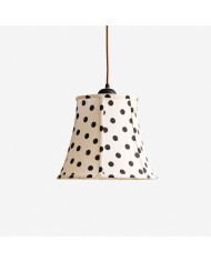 Hanglamp met zwart gaas en stenen details HL3867