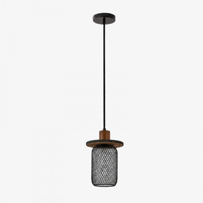 Hanglamp met zwart travertijngaas HL3836
