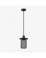Hanglamp van messing met craqueléglas HL3885