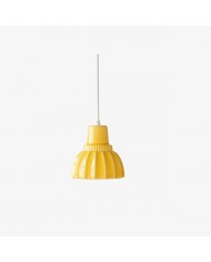Celeste blauwe hanglamp met geribbeld glas HL3754