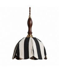 Keramische hanglamp met sculpturale glanzende kap HL3880