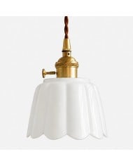 Hanglamp van gestreepte stof in Chinoiserie-stijl HL3688