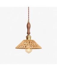 Vintage Franse hanglamp en plafondlamp met gegolfd glas HL3843