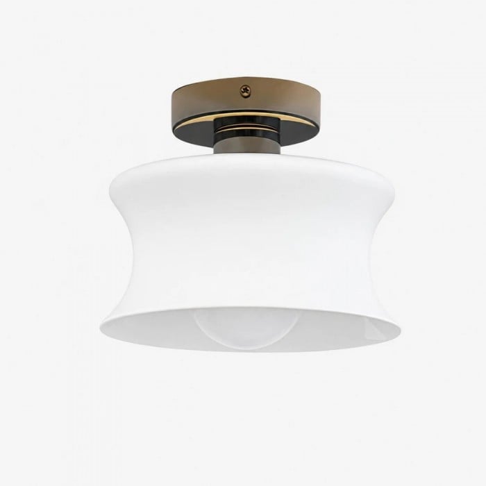 Franse Bauhaus glazen plafondlamp HL3705