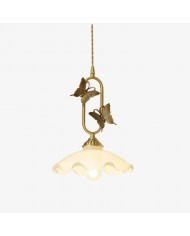 Lampa wisząca z przezroczystego szkła w stylu vintage industrialnym HL3993
