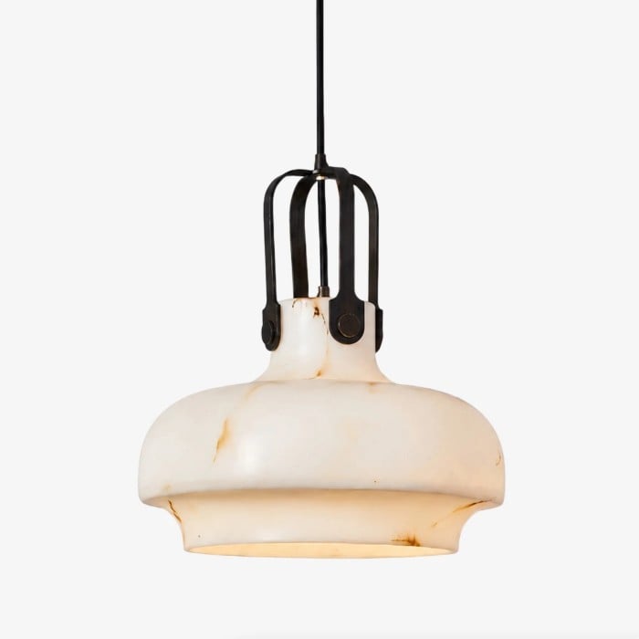 Francuska lampa wisząca w stylu vintage z imitacji marmuru HL4019