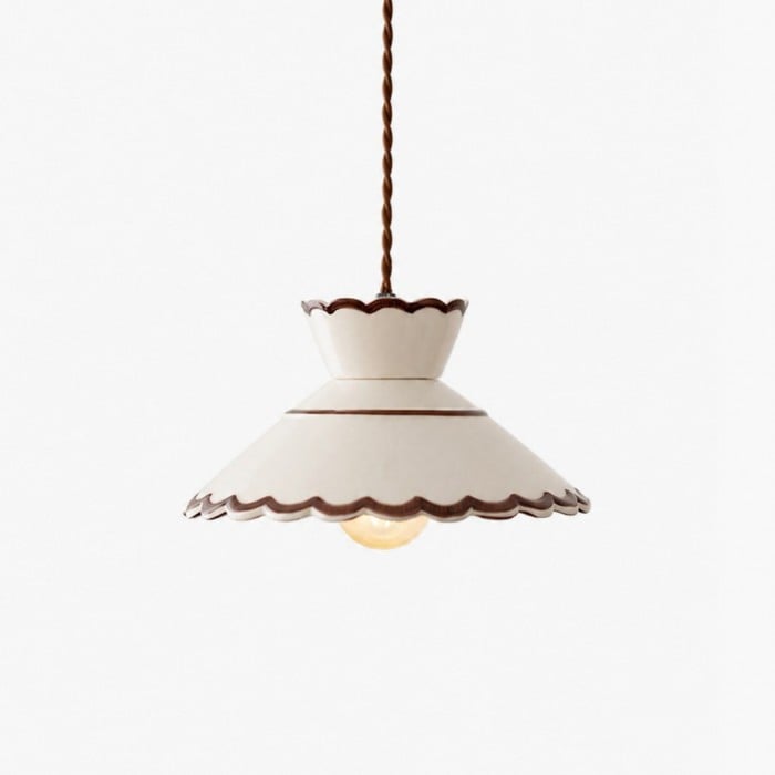 Francuska lampa wisząca z ceramiki w stylu vintage, do salonu i jadalni HL3787