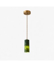 Ribbed Milk Glass Pendant Light HL3770