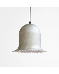 Grey Stone Pendant Light with Paper Diffuser HL3726