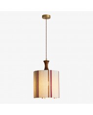Suspension japonaise vintage en verre dépoli HL3696