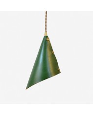 Suspension en cuir et albâtre au charme vintage français HL3776