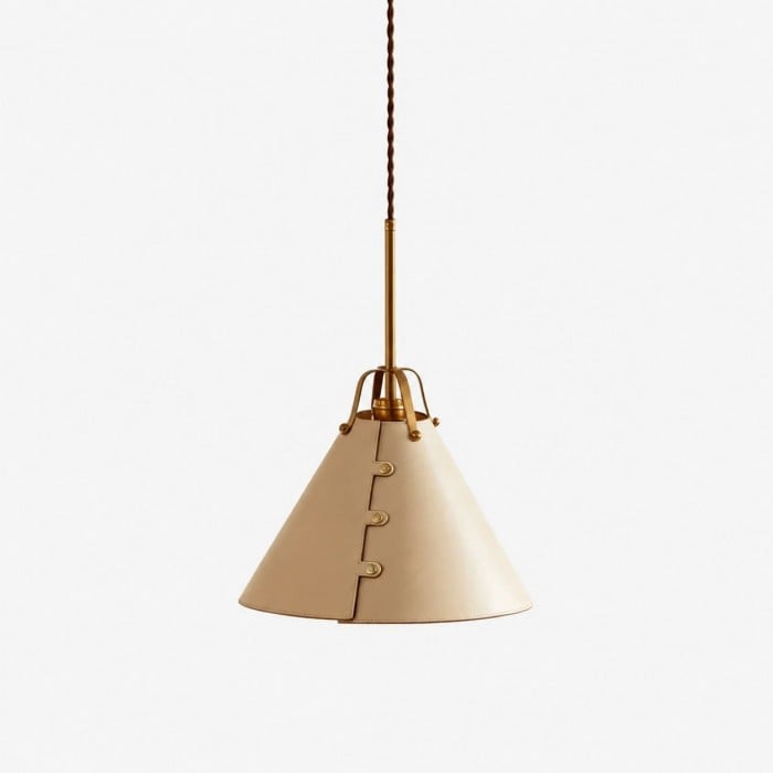 Suspension conique en cuir de style vintage HL3789