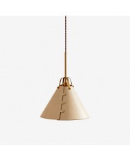 Suspension octogonale en céramique avec douille en laiton HL4577