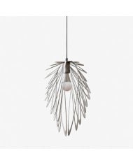 Wabi-Sabi hanglamp van hout en stof HL4181