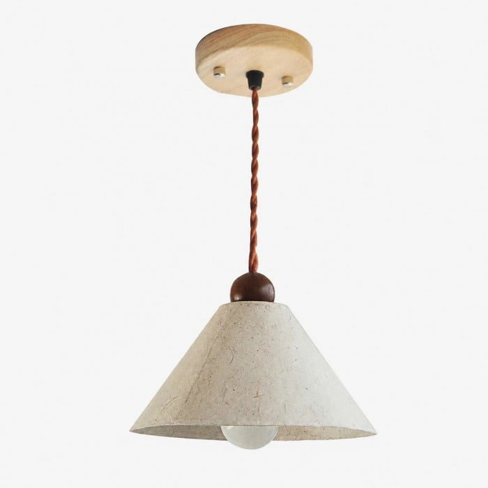 Natuurlijke handgemaakte papieren hanglamp HL3708