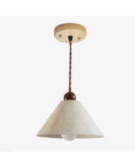 Hanglamp in Wabi-Sabi stijl met gele travertin voor warme, moderne interieurs HL3914