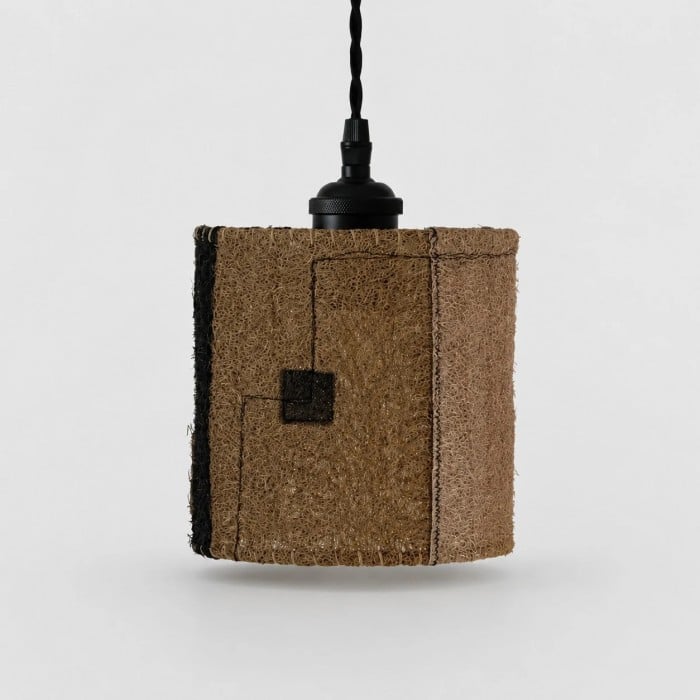 Hanglamp van natuurlijk loofahhout, geweven in Wabi Sabi-stijl, patchwork, HL3904