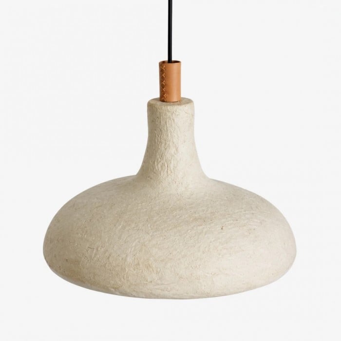 Lámpara colgante de papel de arroz blanquecino HL3785