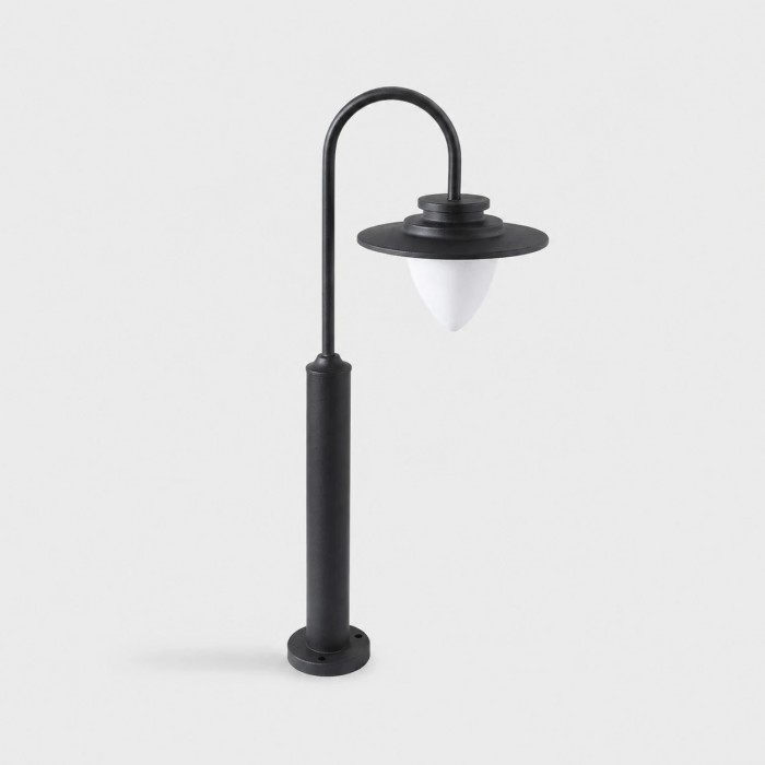 Borne lumineuse incurvée E27 pour allées de jardin, terrasses et bordures paysagères HL3741