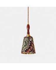 Plisowana ceramiczna lampa wisząca HL3643