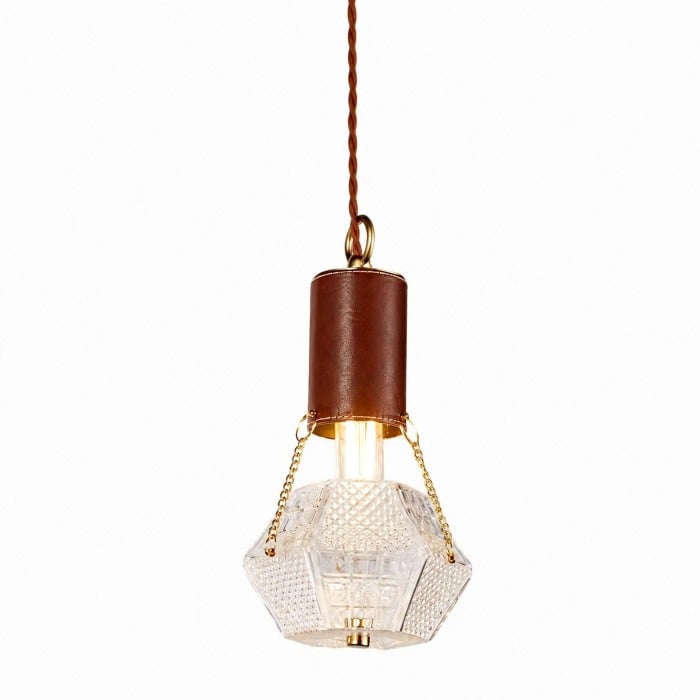 Prismatic French Leather Pendant Light HL3701