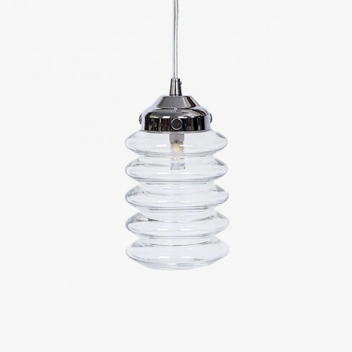 Ribbed Glass Pendant Light HL3992