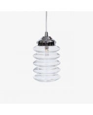 Vintage ribbad glaspendellampa HL3628