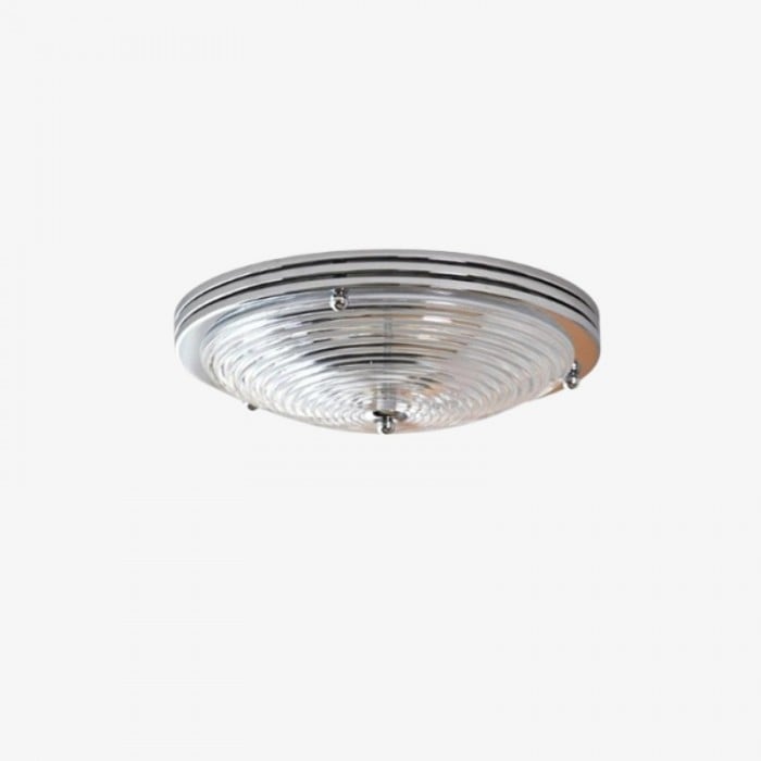 Plafondlamp met gegolfd glas, vlak gemonteerd, model HL3979