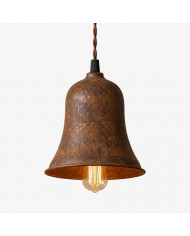 Vintage Lotus Glass Pendant Light with Brass-Tone Frame HL3813