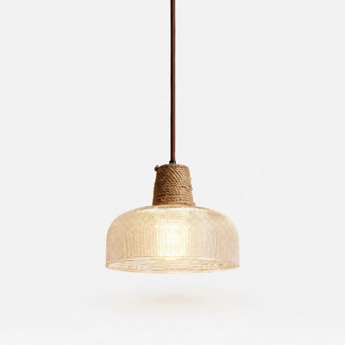 Collection de suspensions en verre tressé rustique HL3935