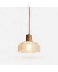 Vintage messing glazen hanglamp HL3972